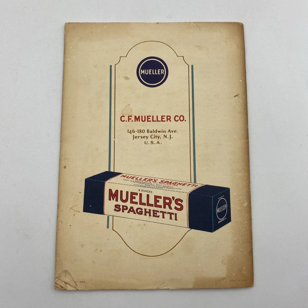 Mueller's Tested and Proven Recipes‎ Vintage Advertising Booklet Mueller Noodles